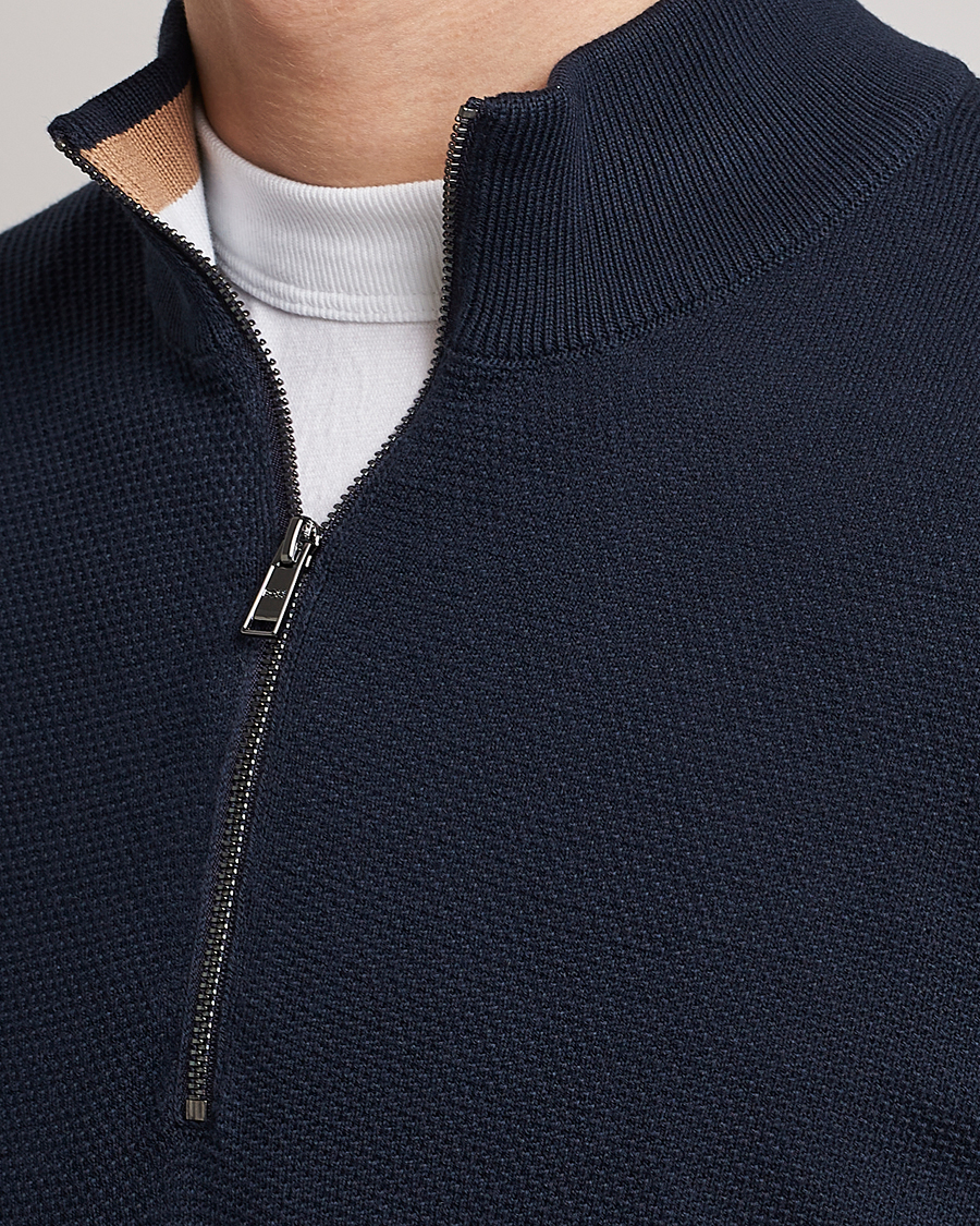 Herre | Gensere | BOSS BLACK | Ebrando Half-Zip Dark Blue