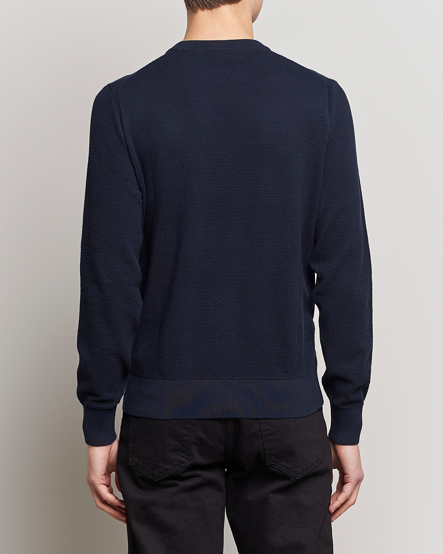 Herre | Gensere | BOSS BLACK | Ecaio Knitted Structured Sweater Dark Blue