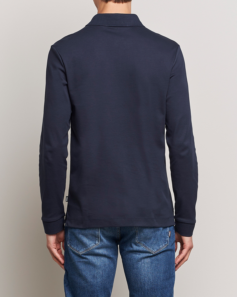 Herre | Gensere | BOSS BLACK | Pado Knitted Polo Shirt Dark Blue