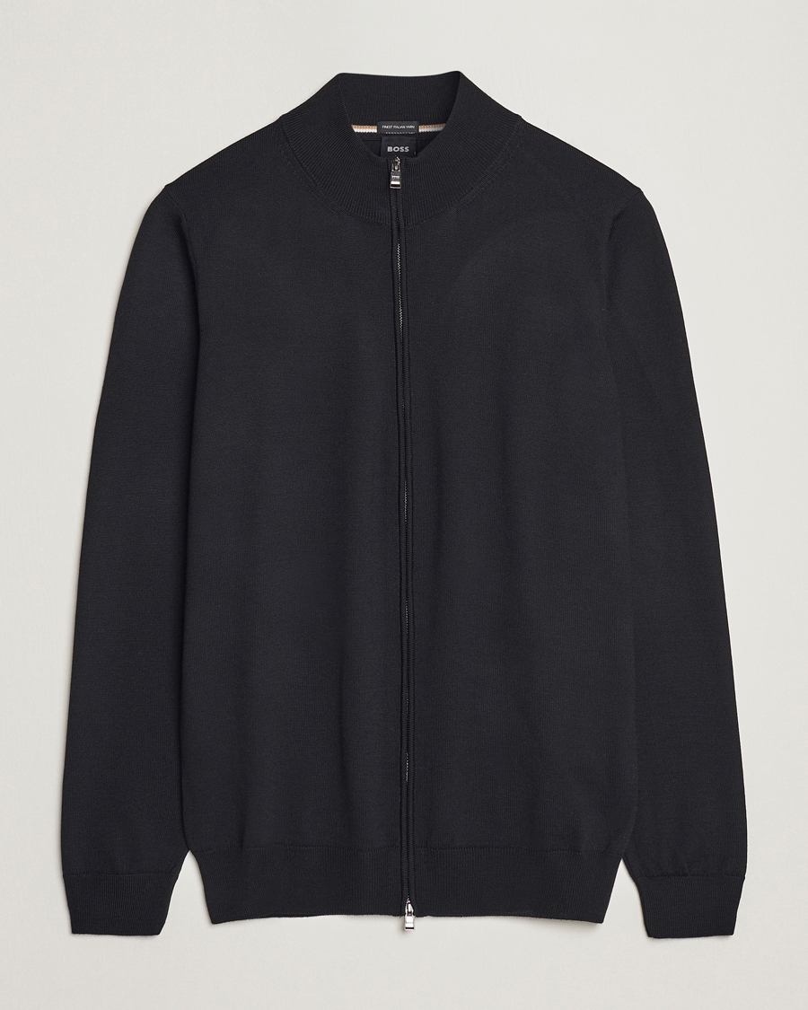 Herre | Gensere | BOSS BLACK | Balonso Full-Zip Sweater Black