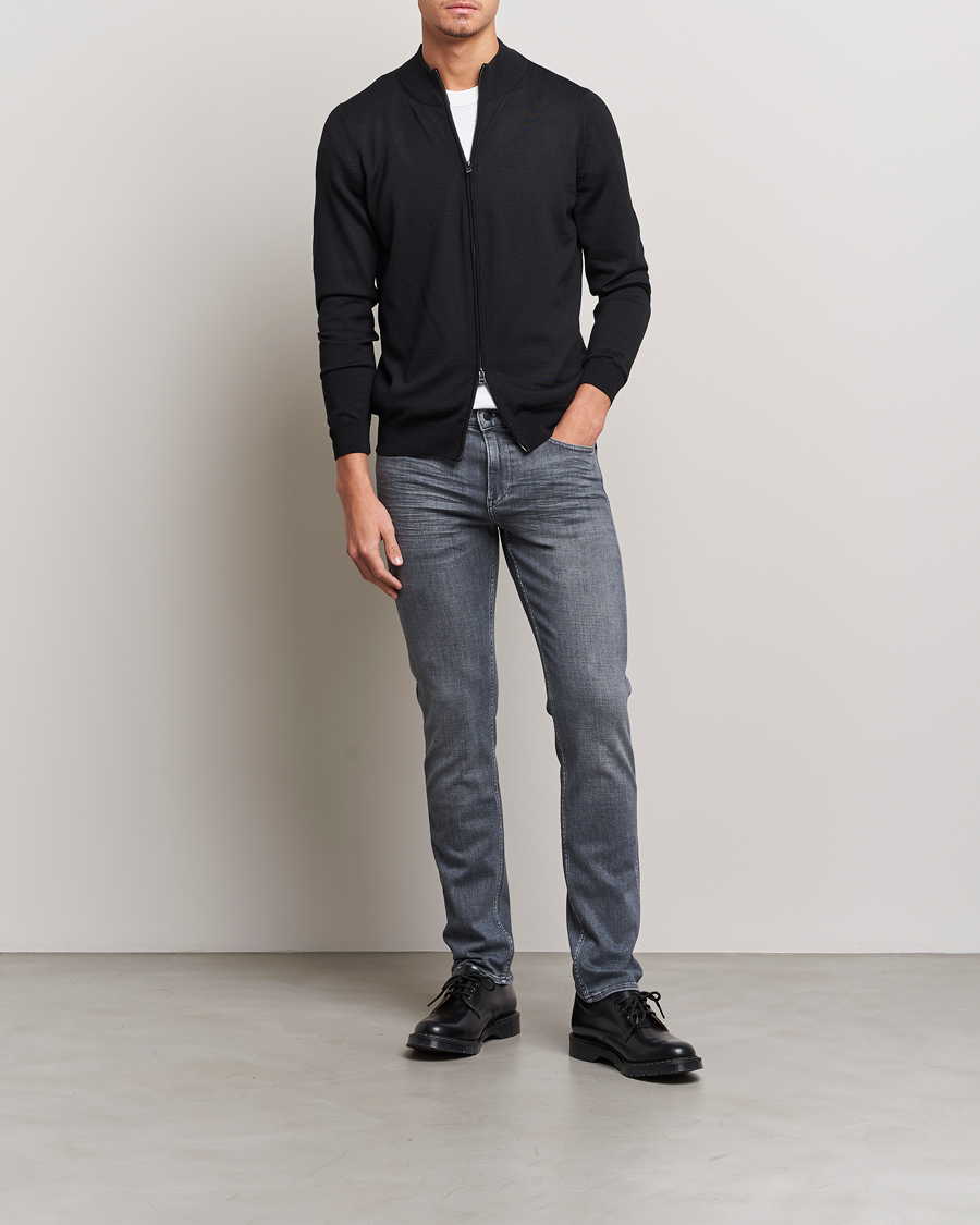 Herre | Gensere | BOSS BLACK | Balonso Full-Zip Sweater Black