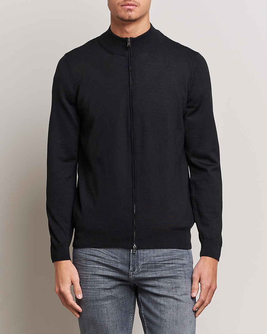 Herre | Gensere | BOSS BLACK | Balonso Full-Zip Sweater Black