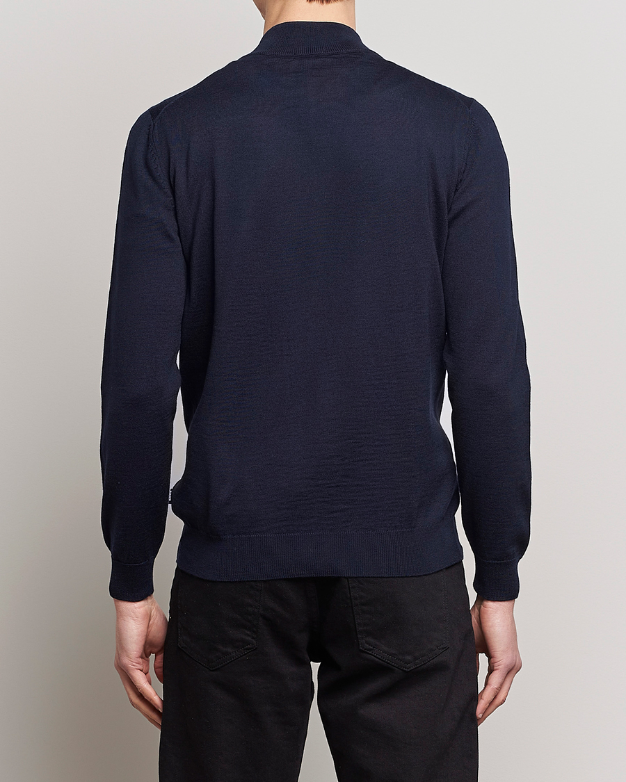 Herre | Gensere | BOSS BLACK | Balonso Full-Zip Sweater Dark Blue