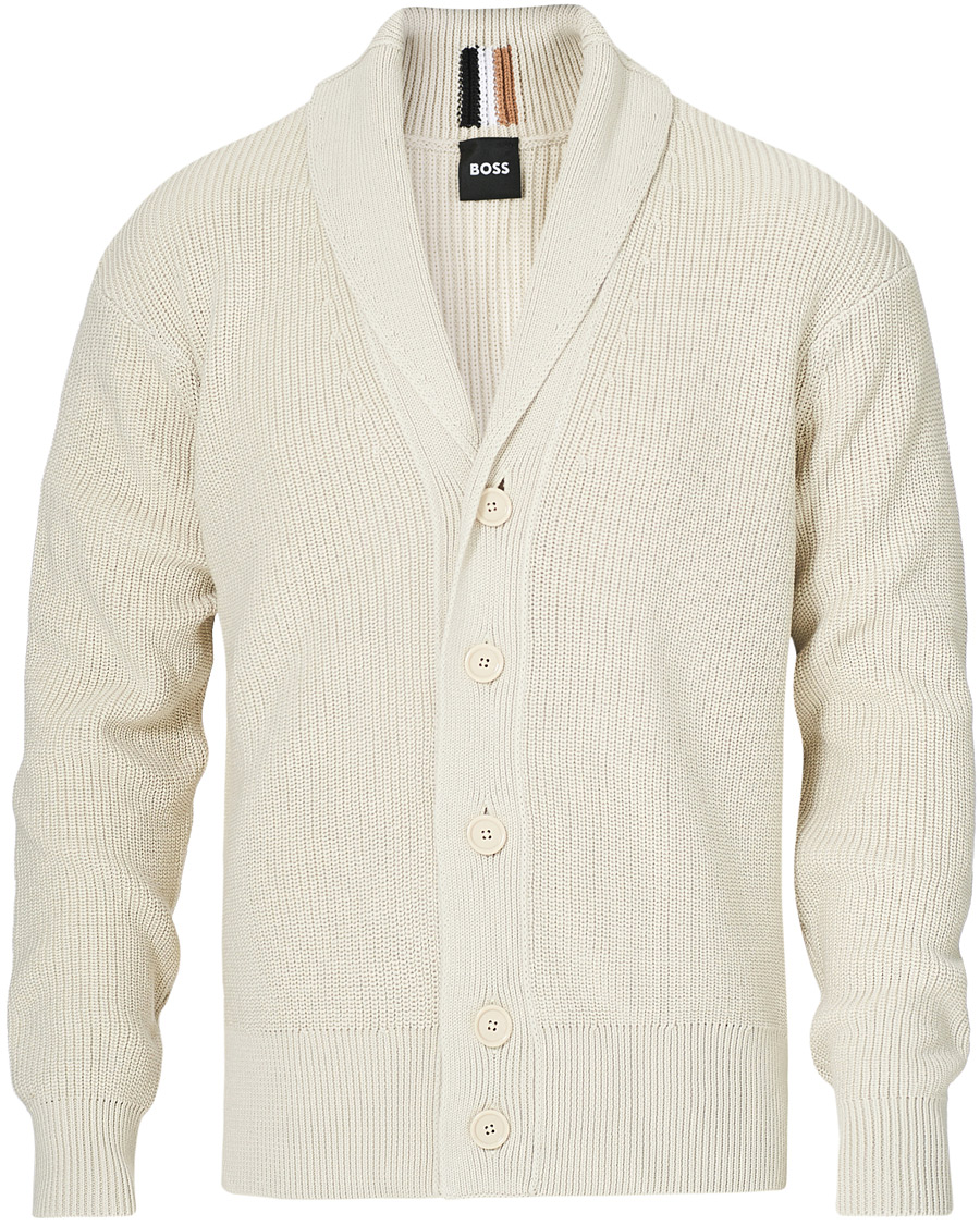 Herre | Gensere | BOSS BLACK | BOSS Etion Shawl Collar Cardigan Open White