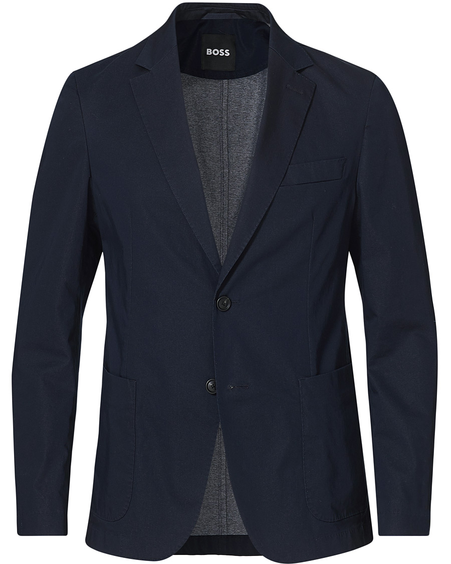 Herre | Dressjakker | BOSS BLACK | BOSS Hanry Cotton Blazer Dark Blue