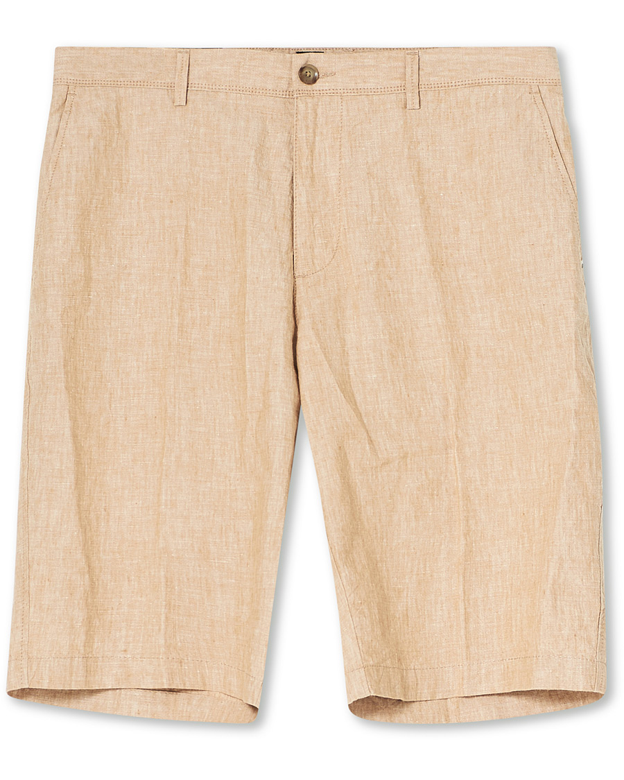 Herre | Shorts | BOSS BLACK | BOSS Rigan Linen Shorts Medium Beige