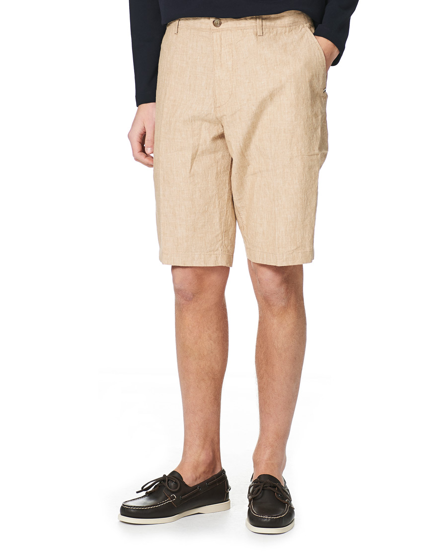 Herre | Shorts | BOSS BLACK | BOSS Rigan Linen Shorts Medium Beige