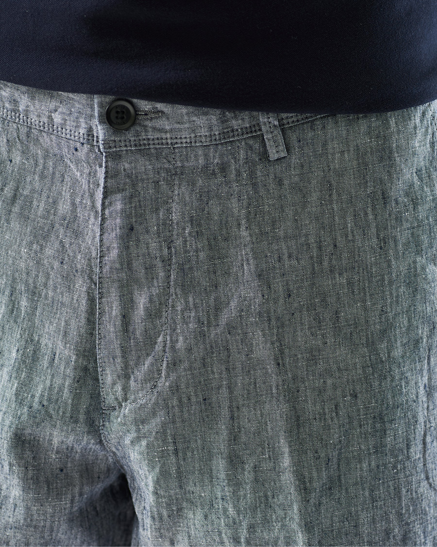 Herre | Shorts | BOSS BLACK | BOSS Rigan Linen Shorts Dark Blue