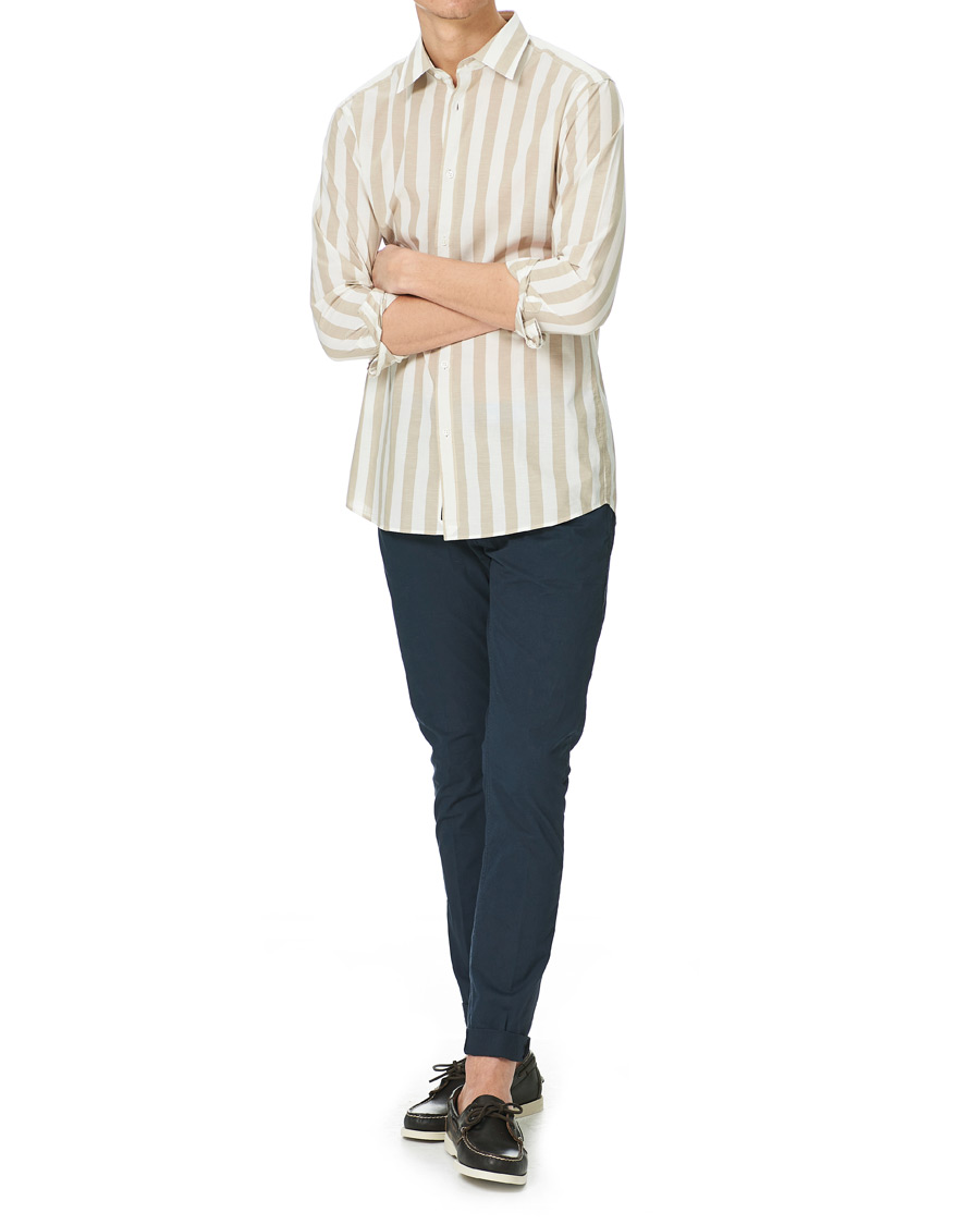 Herre | Skjorter | BOSS BLACK | BOSS Tailored Hays Slim Fit Blockstripe Shirt Beige/White