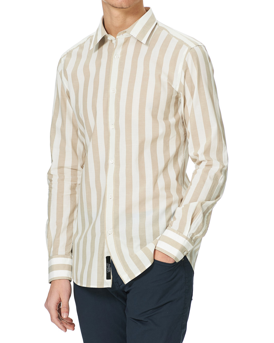 Herre | Skjorter | BOSS BLACK | BOSS Tailored Hays Slim Fit Blockstripe Shirt Beige/White