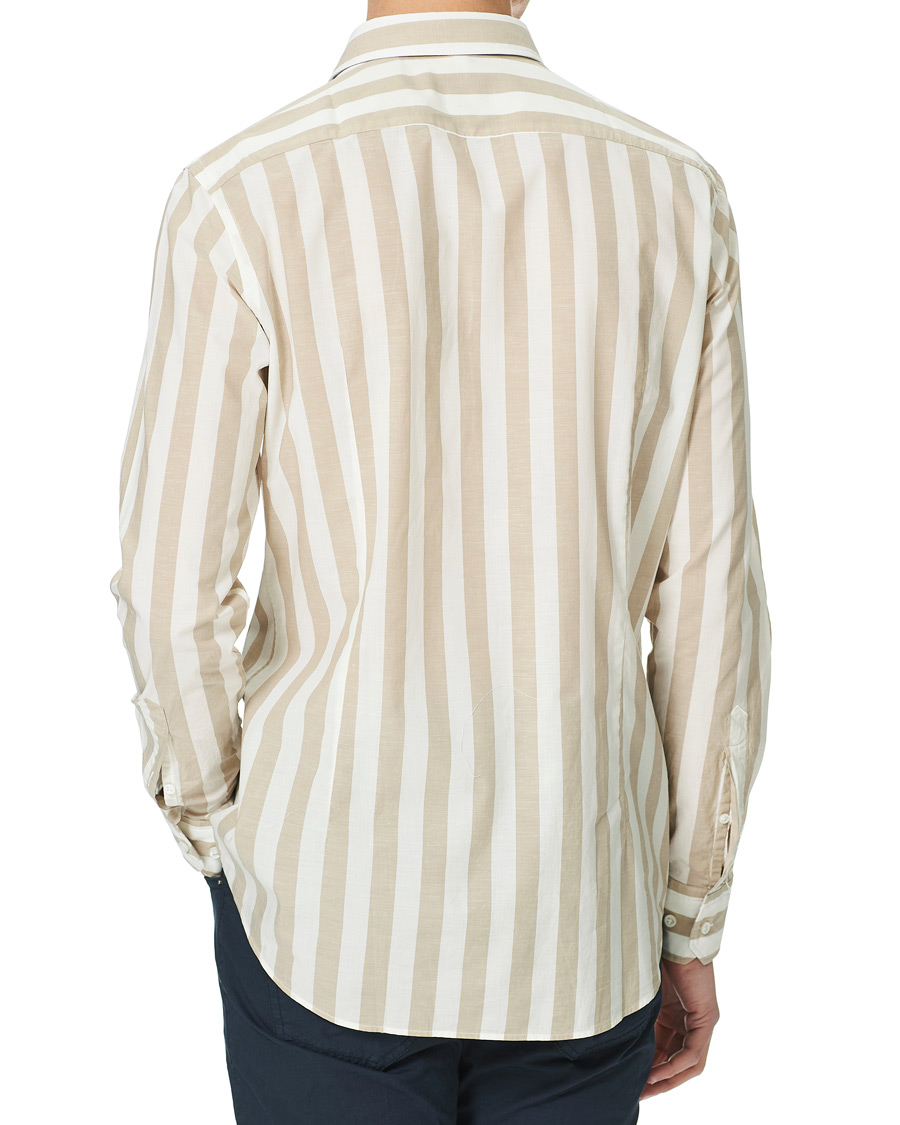 Herre | Skjorter | BOSS BLACK | BOSS Tailored Hays Slim Fit Blockstripe Shirt Beige/White