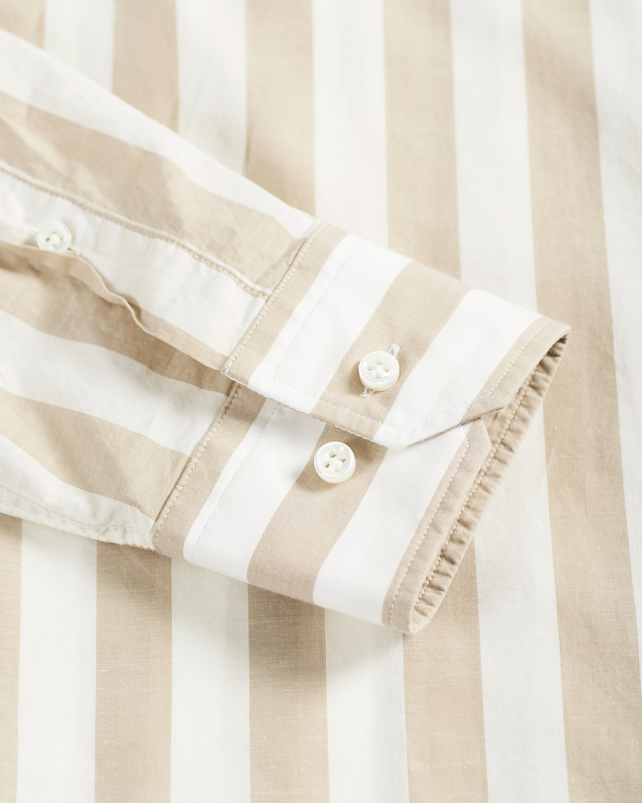 Herre | Skjorter | BOSS BLACK | BOSS Tailored Hays Slim Fit Blockstripe Shirt Beige/White