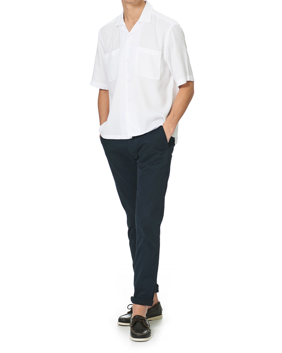 Herre | Skjorter | BOSS BLACK | BOSS Lars Resort Collar Short Sleeve Shirt White