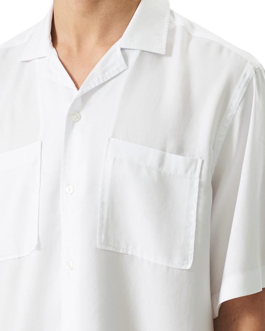 Herre | Skjorter | BOSS BLACK | BOSS Lars Resort Collar Short Sleeve Shirt White