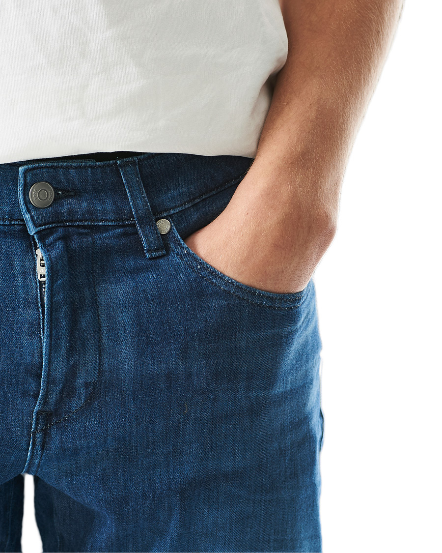 Herre | Jeans | BOSS BLACK | BOSS Delaware3 Slim Fit Stretch Jeans Medium Blue