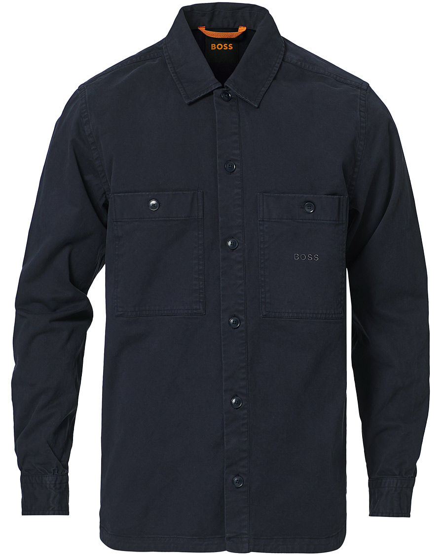 Herre | Skjorter | BOSS ORANGE | BOSS Casual Locky Pocket Overshirt Dark Blue