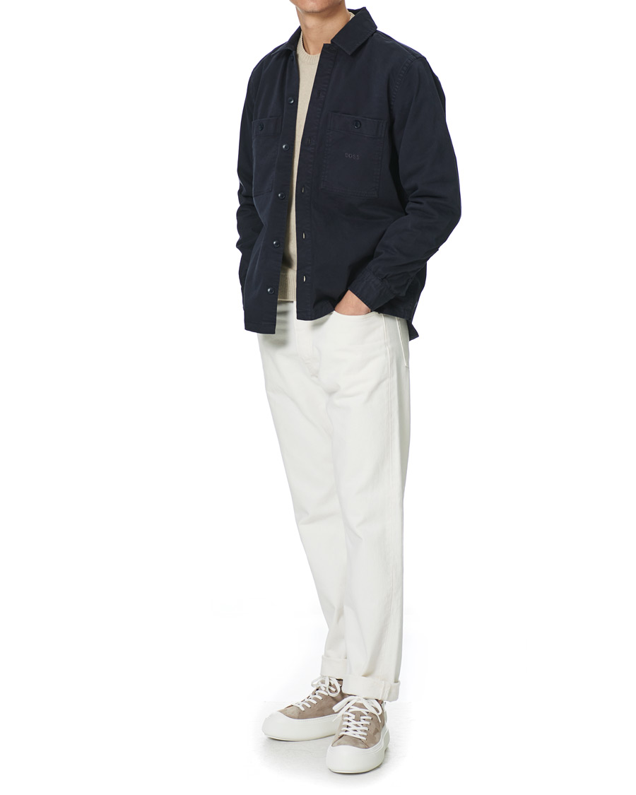 Herre | Skjorter | BOSS ORANGE | BOSS Casual Locky Pocket Overshirt Dark Blue