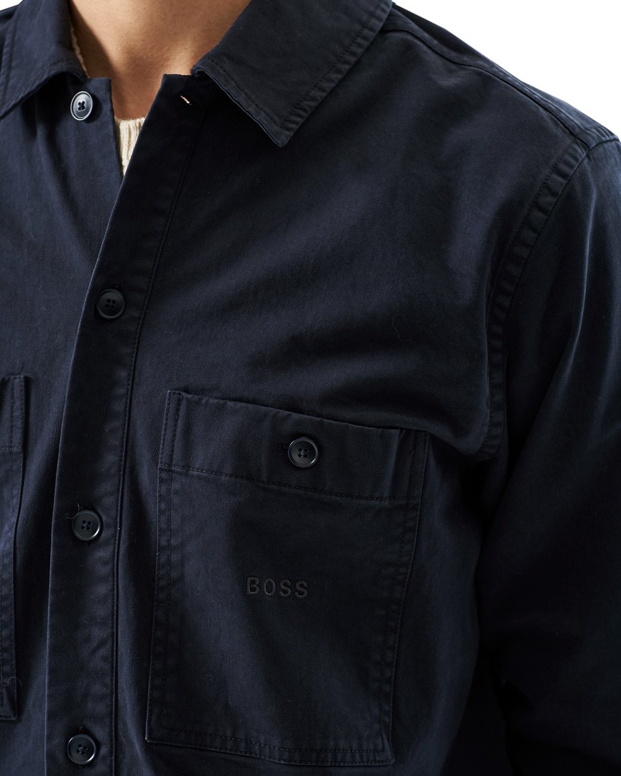 Herre | Skjorter | BOSS ORANGE | BOSS Casual Locky Pocket Overshirt Dark Blue
