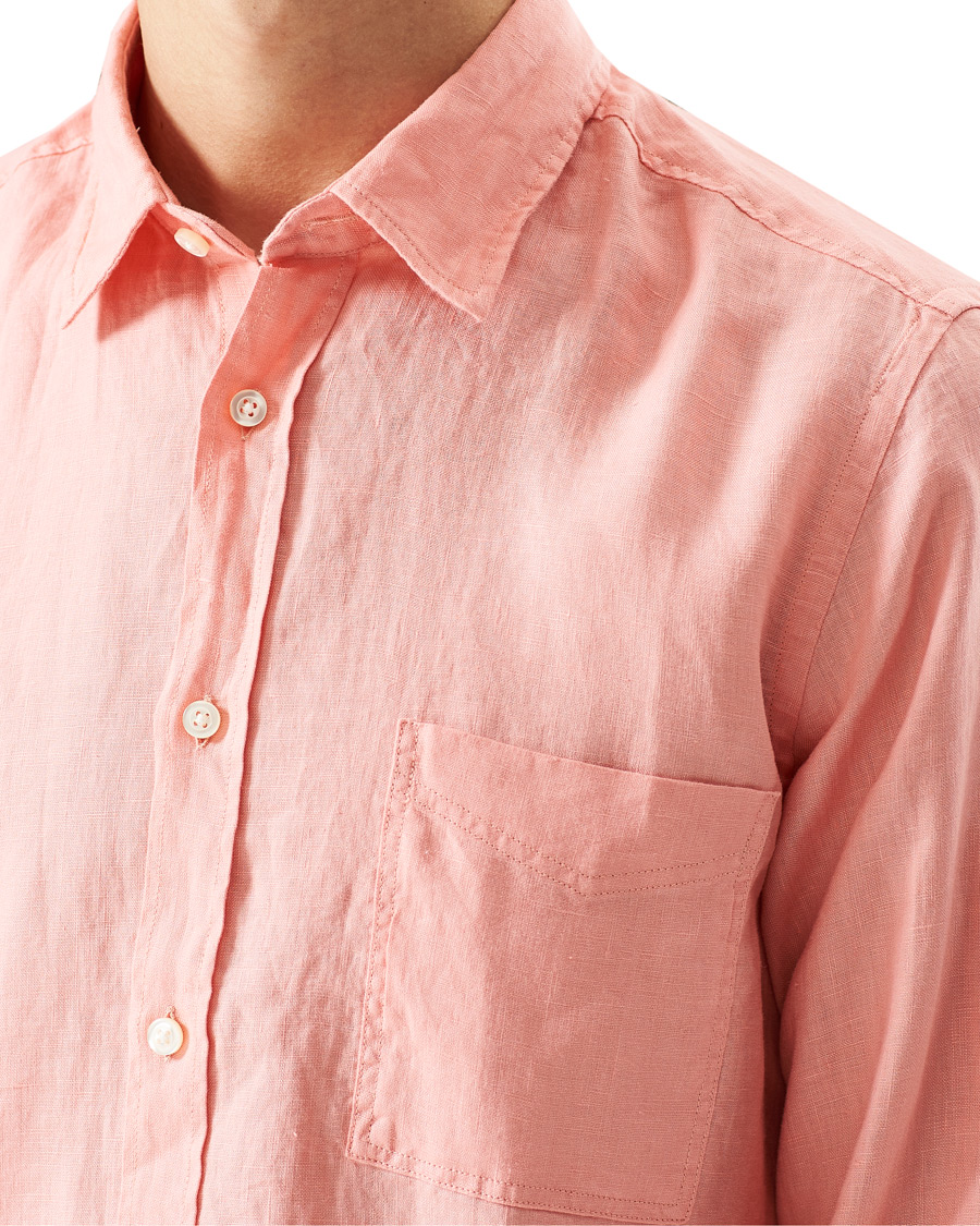 Herre | Skjorter | BOSS ORANGE | BOSS Casual Relegent Linen Shirt Pastel Red