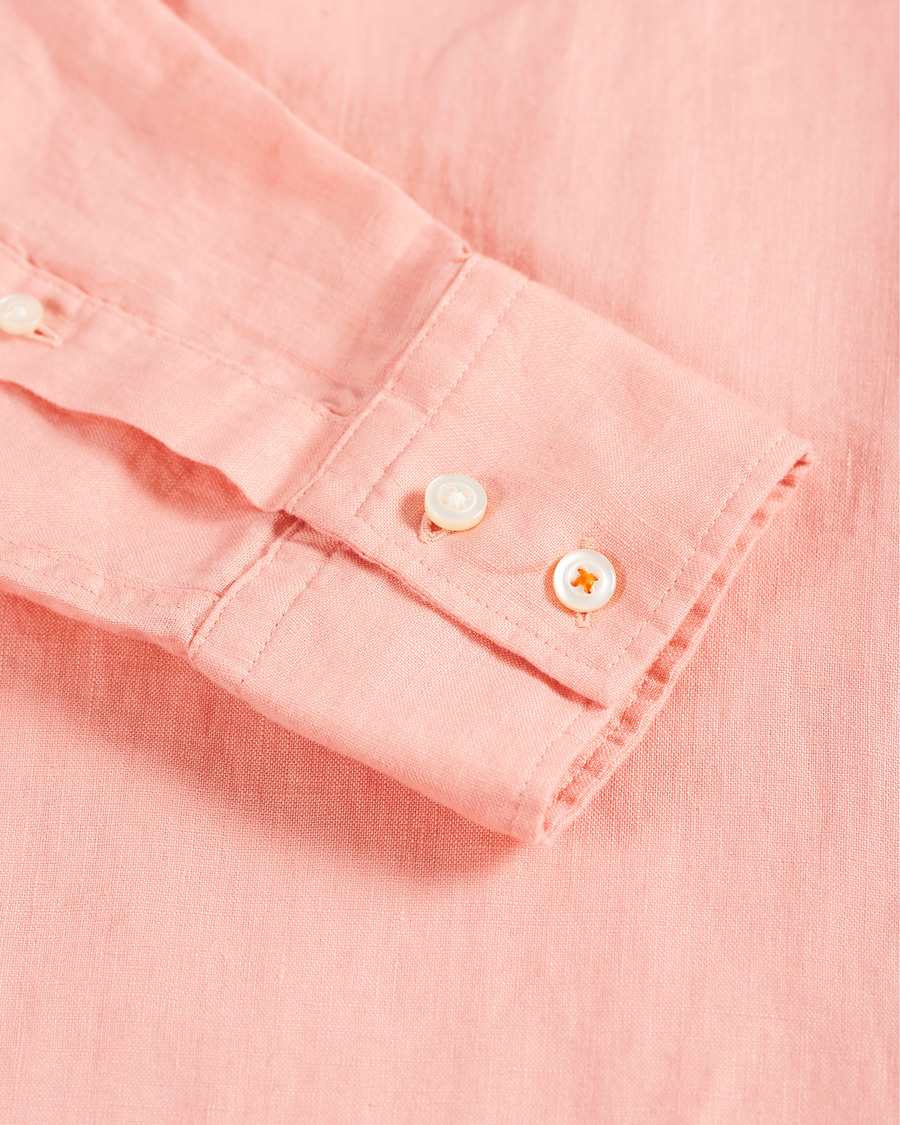 Herre | Skjorter | BOSS ORANGE | BOSS Casual Relegent Linen Shirt Pastel Red