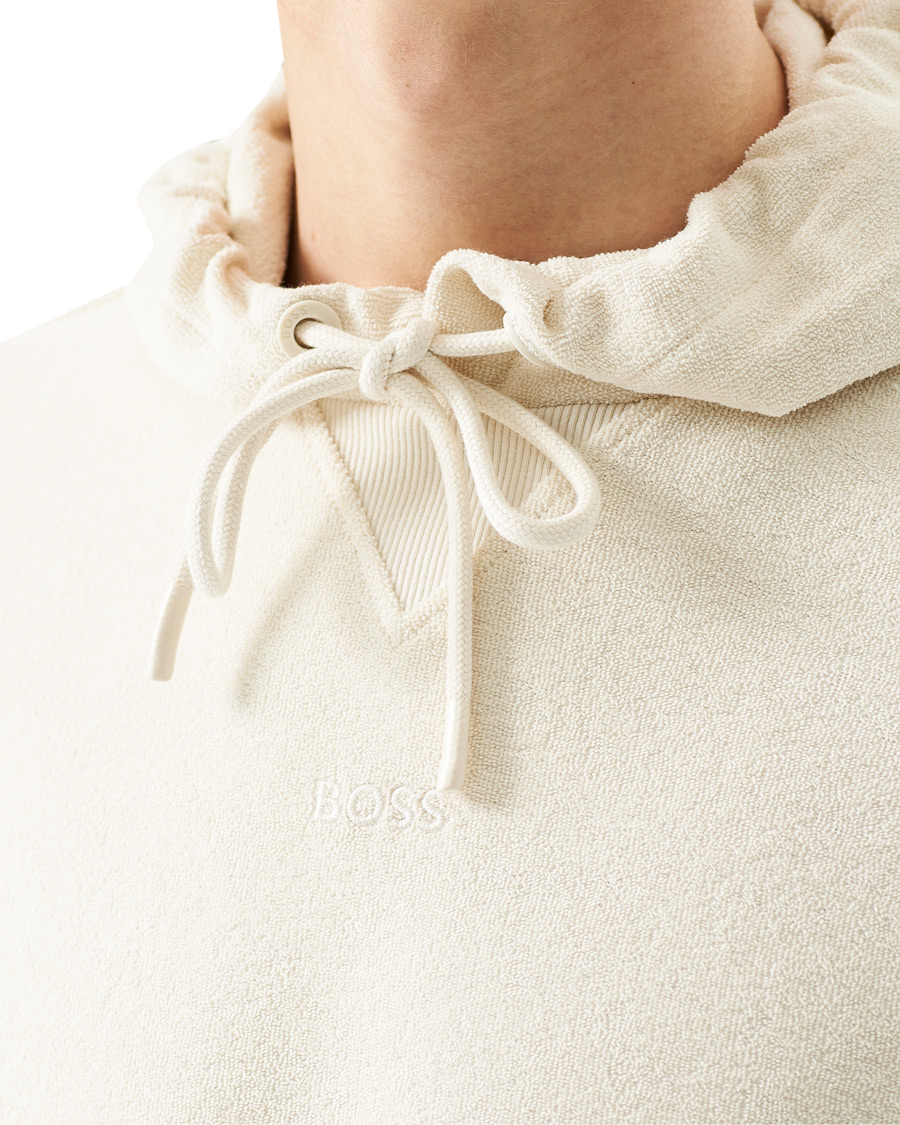 Herre | Gensere | BOSS ORANGE | BOSS Casual Wetowel Terry Hoodie Open White