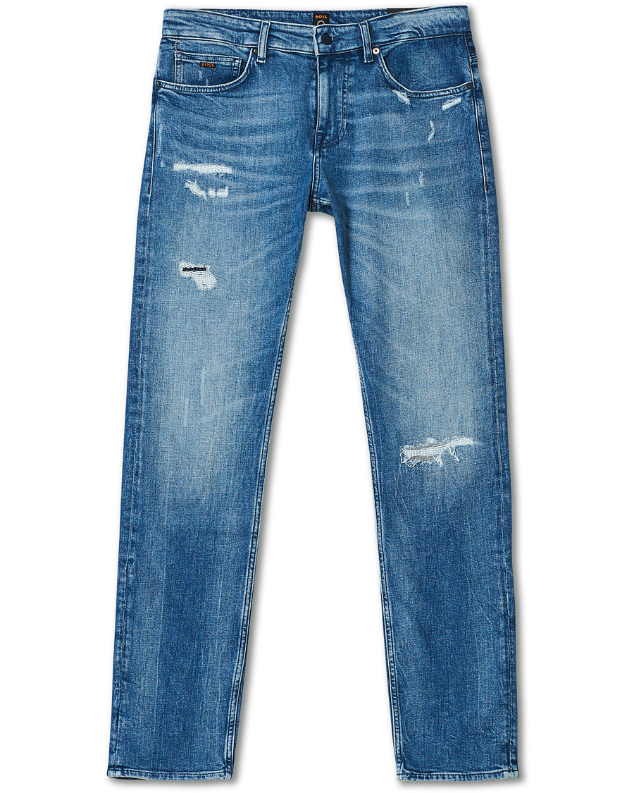 Herre | Jeans | BOSS ORANGE | BOSS Casual Delaware Slim Fit Shredded Jeans Medium Blue