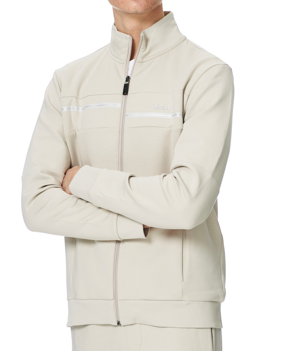 Herre | Gensere | BOSS GREEN | BOSS Athleisure Skaz Full Zip Light Beige
