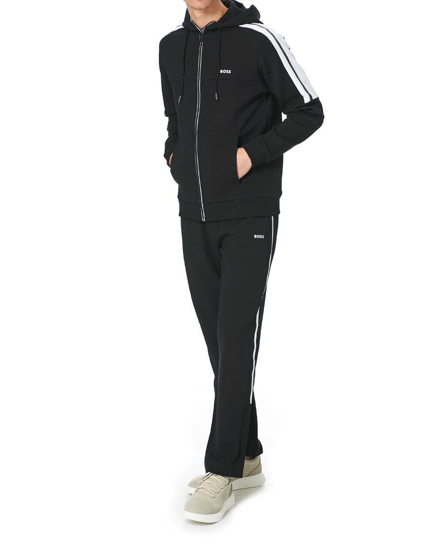 Herre | Gensere | BOSS GREEN | BOSS Athleisure Saggy Full Zip Hoodie Black