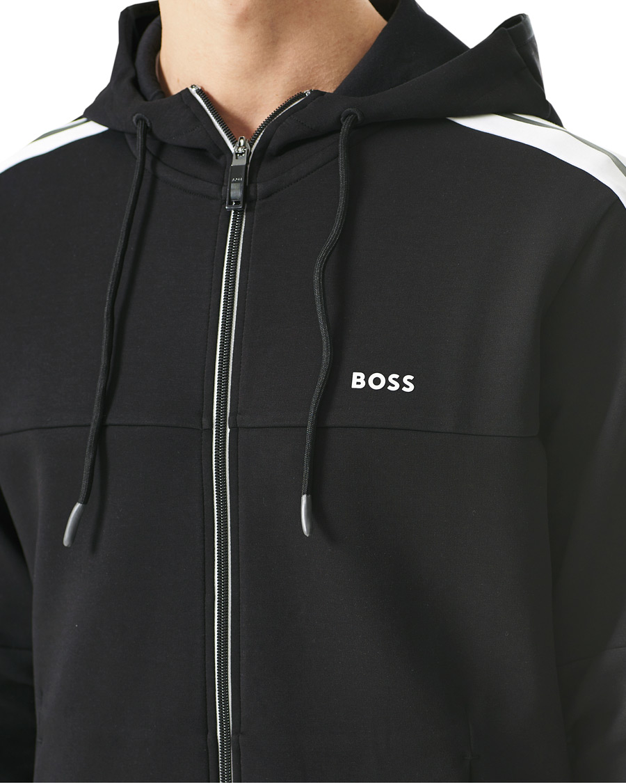 Herre | Gensere | BOSS GREEN | BOSS Athleisure Saggy Full Zip Hoodie Black