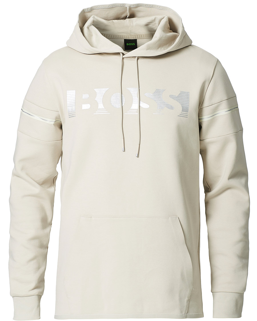 Herre | Gensere | BOSS GREEN | BOSS Athleisure Soody Hoodie Light Beige