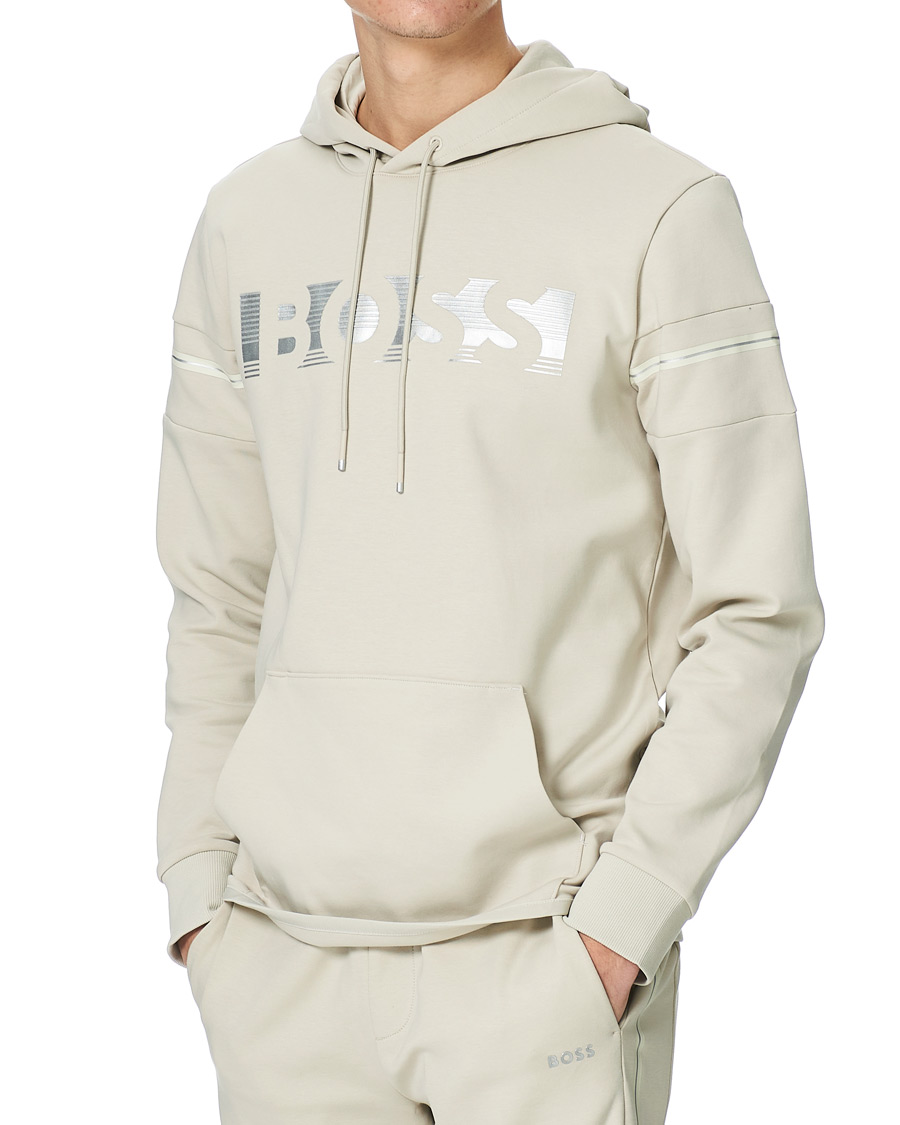 Herre | Gensere | BOSS GREEN | BOSS Athleisure Soody Hoodie Light Beige