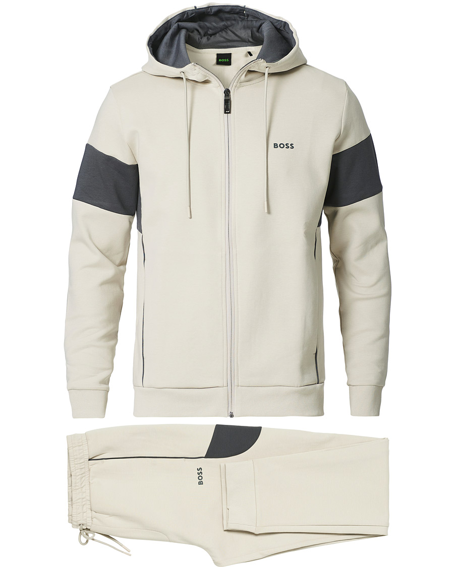 Herre | Gensere | BOSS GREEN | BOSS Athleisure Tracksuit Set Light Beige