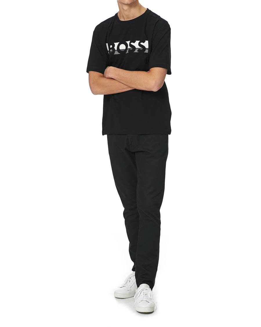 Herre | T-Shirts | BOSS GREEN | BOSS Athleisure Logo Crew Neck Tee Black