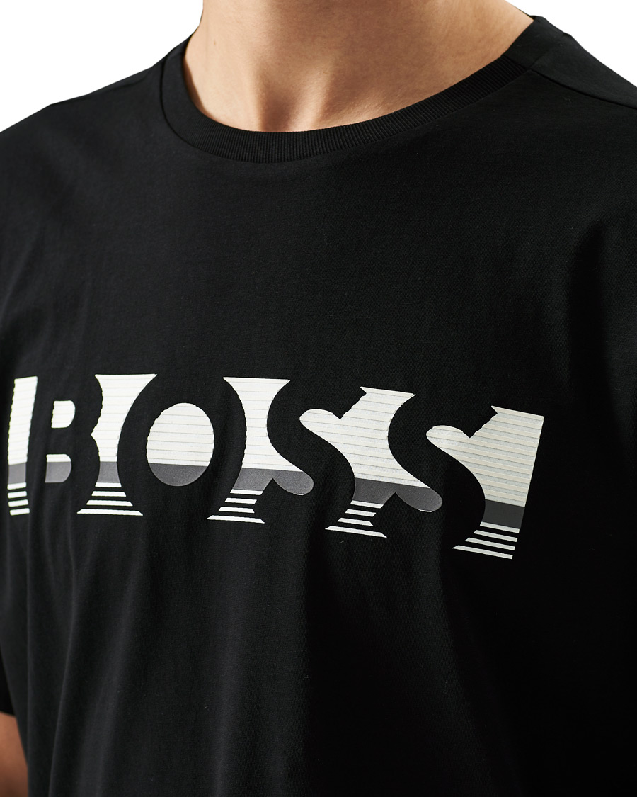 Herre | T-Shirts | BOSS GREEN | BOSS Athleisure Logo Crew Neck Tee Black