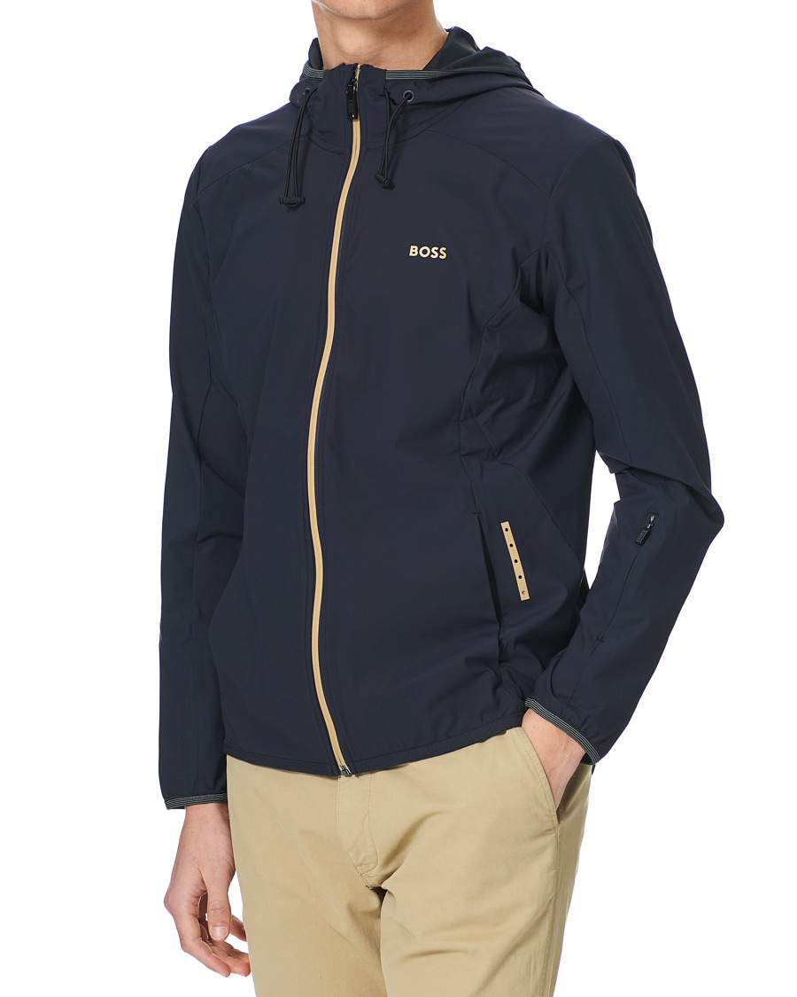 Herre | Gensere | BOSS GREEN | BOSS Athleisure Swoven Zip Jacket Dark Blue