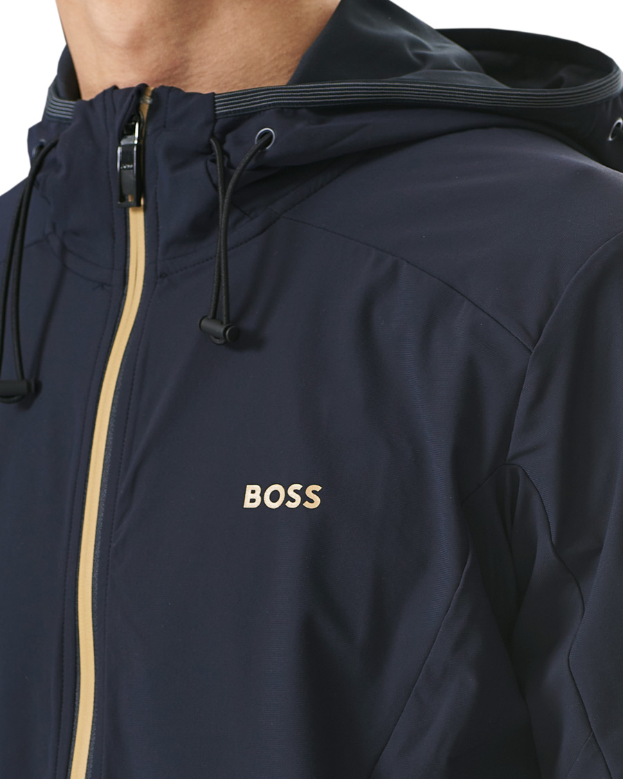 Herre | Gensere | BOSS GREEN | BOSS Athleisure Swoven Zip Jacket Dark Blue