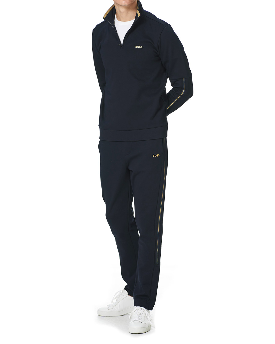 Herre | Gensere | BOSS GREEN | BOSS Athleisure Sweat Half Zip Dark Blue