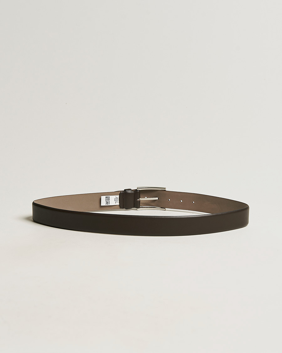 Herre | Umønstrede belter | BOSS BLACK | Barnabie Leather Belt 3,5 cm Dark Brown