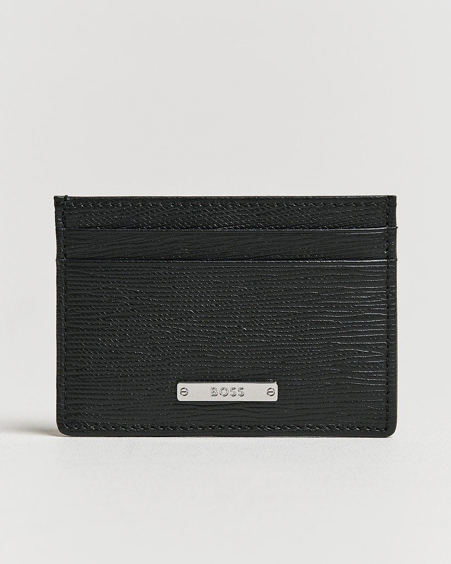 Herre | Lommebøker | BOSS BLACK | Gallery Leather Credit Card Holder Black