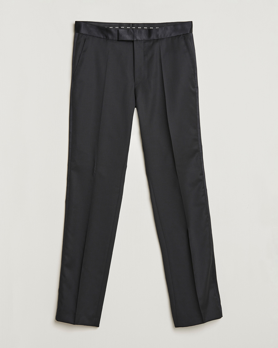 Herre | Bukser | BOSS BLACK | Lenon Tuxedo Trousers Black