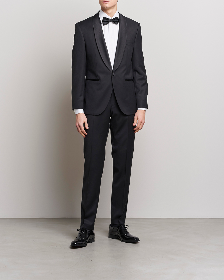 Herre | Bukser | BOSS BLACK | Lenon Tuxedo Trousers Black