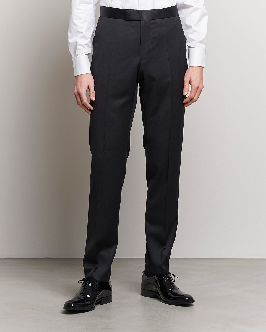 Herre | Business & Beyond | BOSS BLACK | Lenon Tuxedo Trousers Black