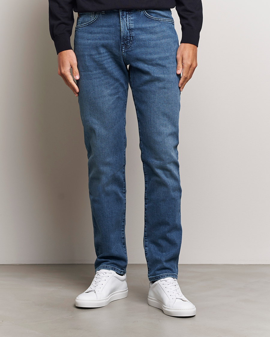 Herre | Klær | BOSS ORANGE | Maine Regular Fit Stretch Jeans Bright Blue