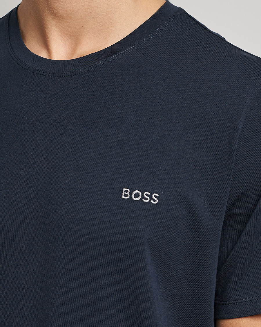 Herre | T-Shirts | BOSS BLACK | Loungewear Small Logo Tee Navy