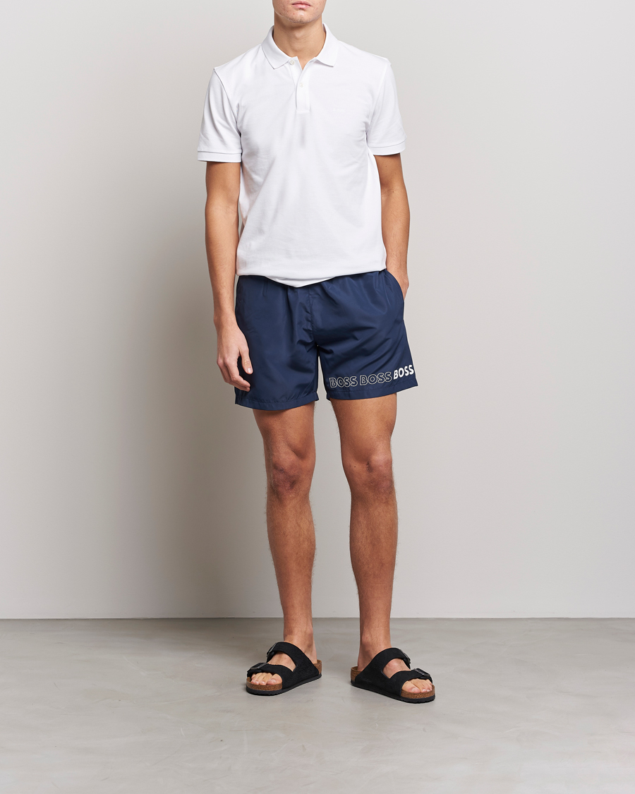 Herre | Badeshorts | BOSS BLACK | Dolphin Swimshorts Navy