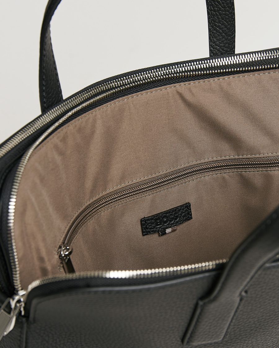 Herre | Vesker | BOSS BLACK | Crosstown Slim Computer Leather Bag Black