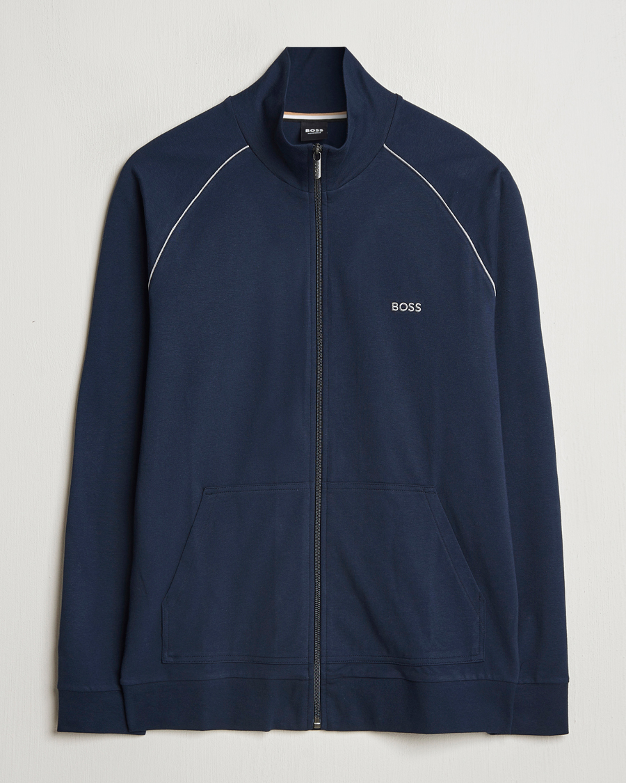 Herre | Gensere | BOSS BLACK | Mix & Match Full Zip Jacket Dark Blue
