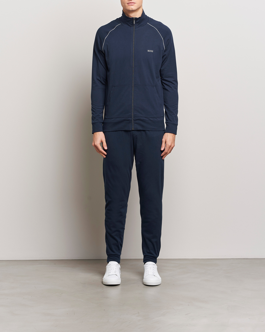 Herre | Gensere | BOSS BLACK | Mix & Match Full Zip Jacket Dark Blue
