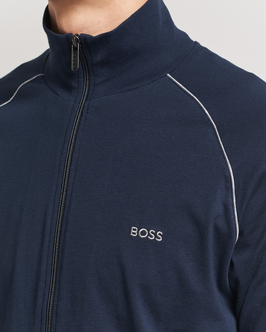 Herre | Gensere | BOSS BLACK | Mix & Match Full Zip Jacket Dark Blue