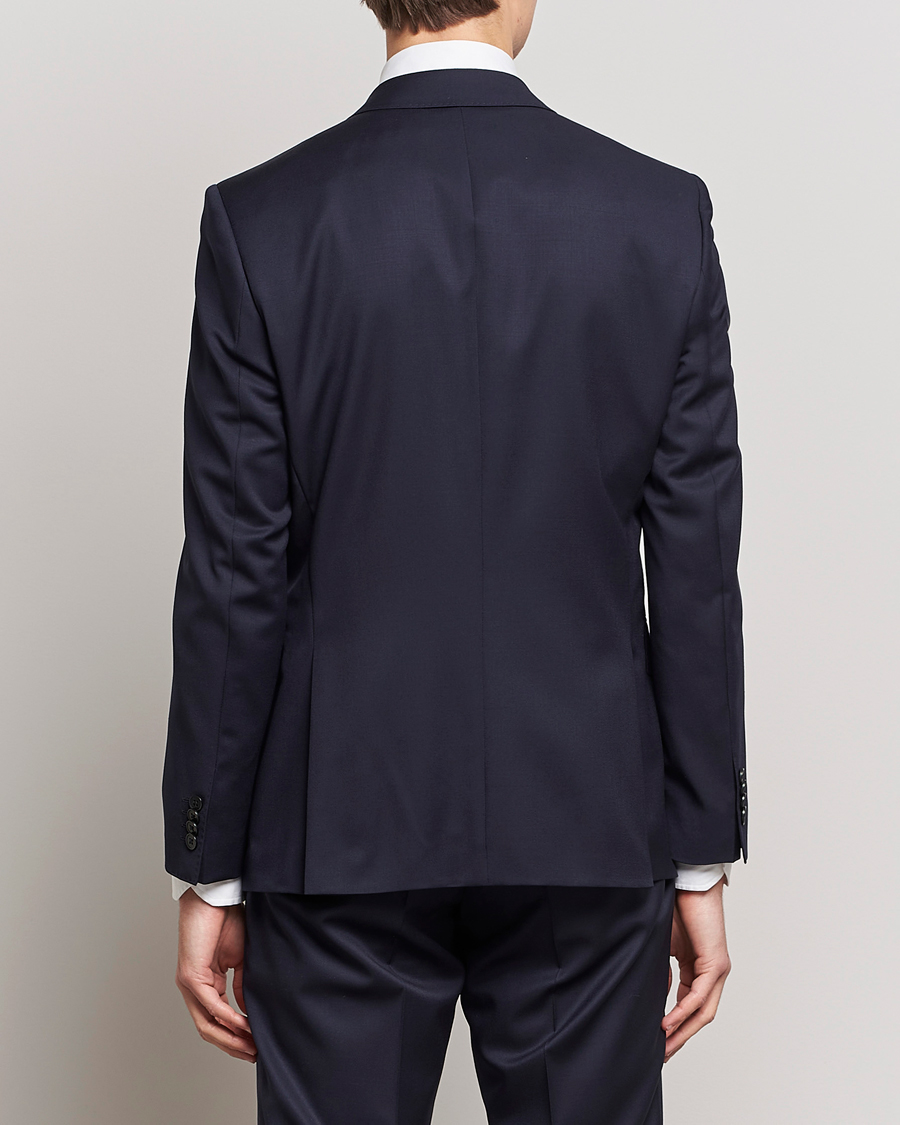 Herre | Dressjakker | BOSS BLACK | Huge Slim Fit Wool Blazer Dark Blue